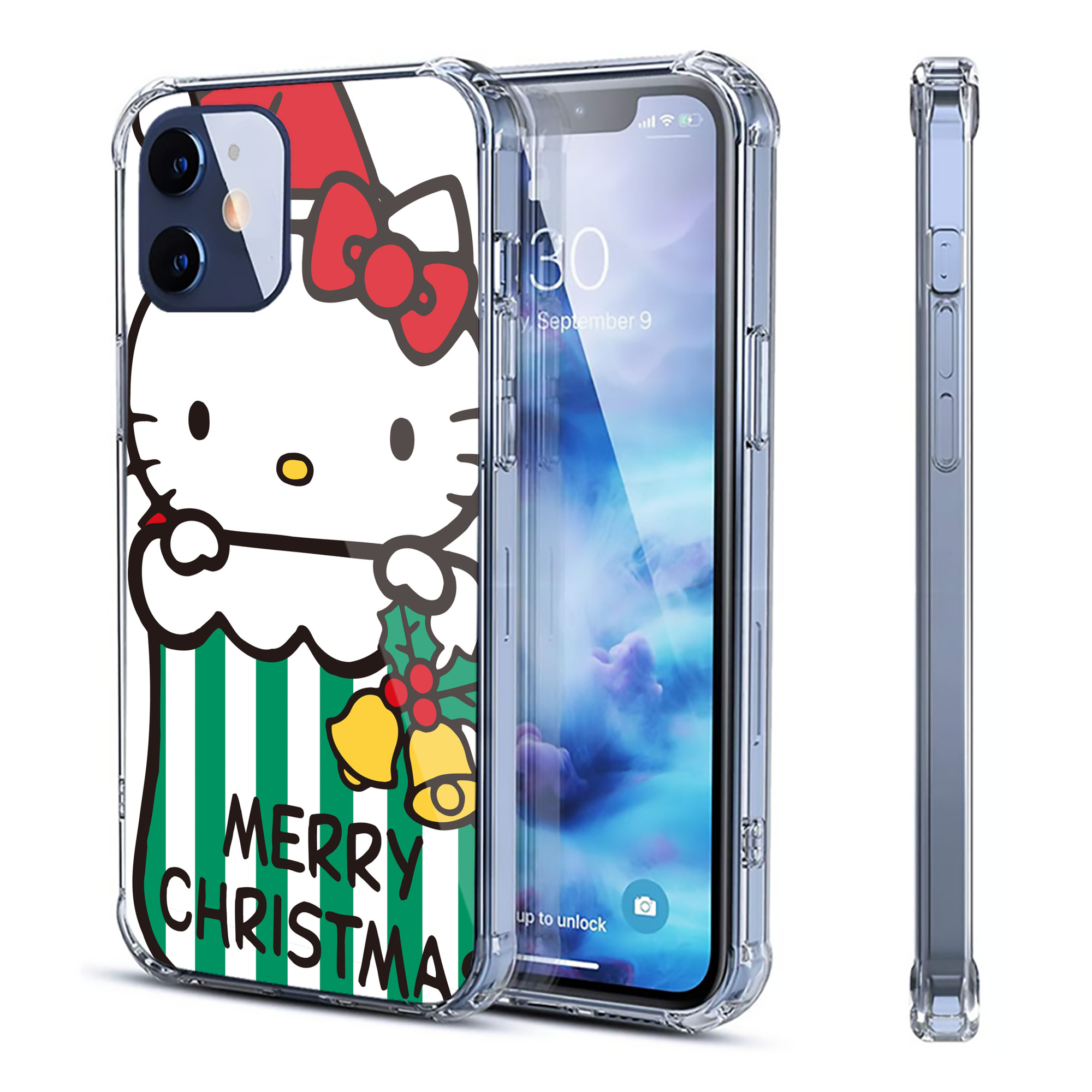 （画像用） Hello Kitty ハローキティ 【iPhone 12シリーズ対応】透明スマホケース（クリアソフトケース）